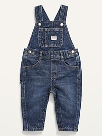 Image number 1 showing, Unisex Workwear Jean Overalls for Baby