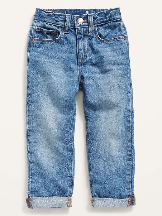 View large product image 1 of 2. Unisex Loose Non-Stretch Jeans for Toddler