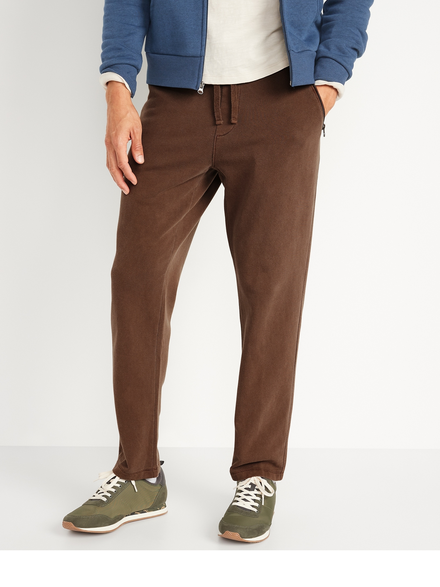 Old Navy Garment-Dyed Zip-Pocket Tapered Sweatpants for Men