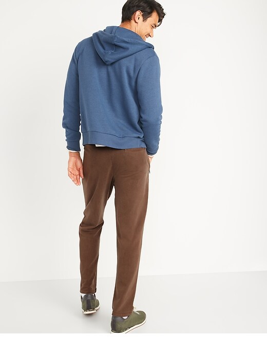 Garment-Dyed Zip-Pocket Tapered Sweatpants for Men