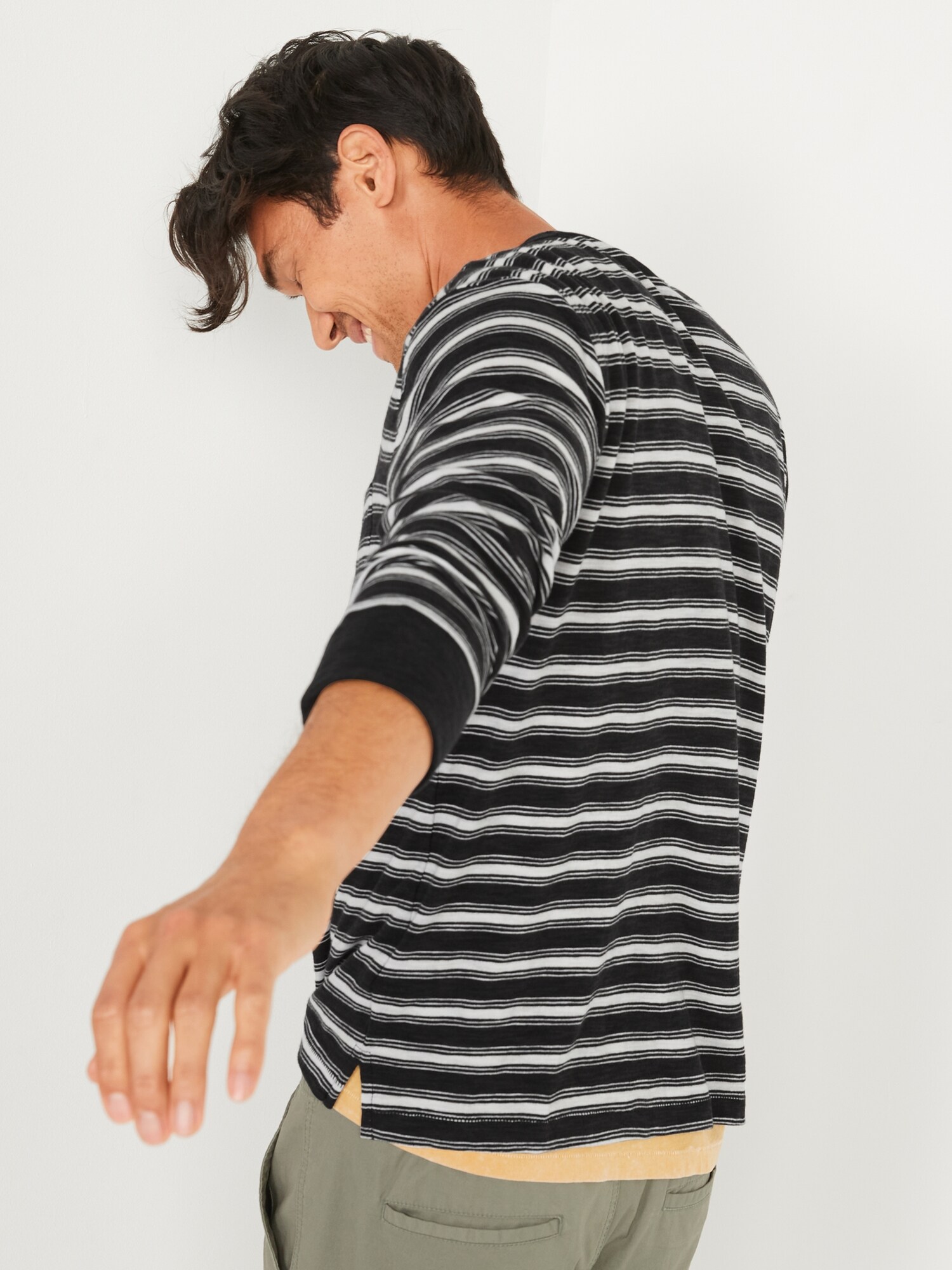 Oversized Striped Long-Sleeve T-Shirt | Old Navy