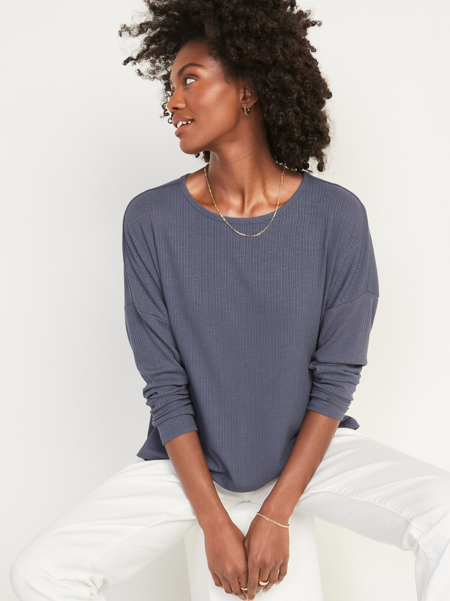 old navy luxe long sleeve tee