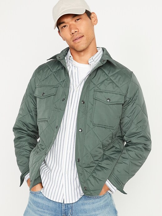 Old Navy Water-Resistant Quilted Shacket for Men. 1