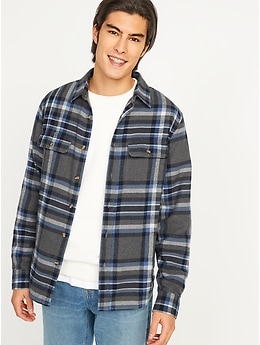 Old Navy Men's Regular-Fit Plaid Flannel Shirt - - Size XXXXL