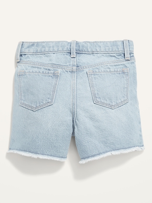 Embroidered Graphic Jean Cut-Off Shorts for Toddler Girls