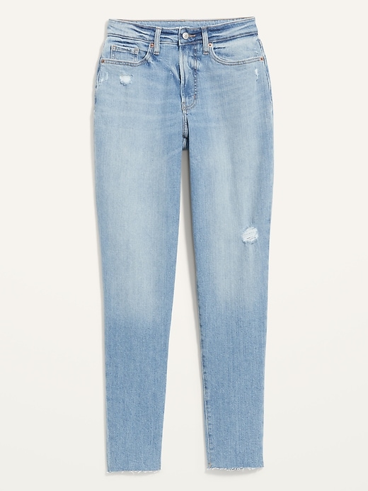 Image number 4 showing, Curvy High-Waisted O.G. Straight Distressed Jeans for Women