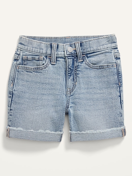 Old Navy - High-Waisted Roll-Cuffed Cut-Off Jean Midi Shorts for Girls