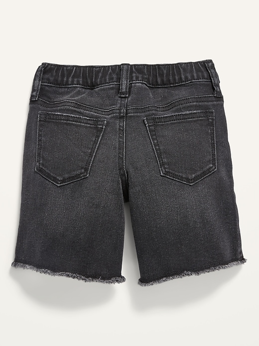View large product image 2 of 2. Ripped 360&#176 Stretch Cut-Off Jean Shorts for Toddler