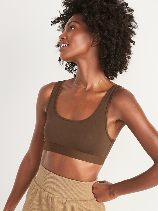 Image number 3 showing, Supima® Cotton-Blend Bralette Top 2-Pack