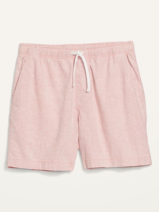 Image number 4 showing, Micro-Stripe Linen-Blend Jogger Shorts -- 5-inch inseam