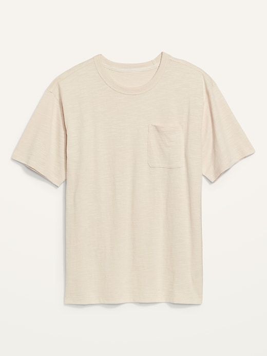 Image number 4 showing, Slub-Knit Workwear-Pocket Gender-Neutral T-Shirt for Adults