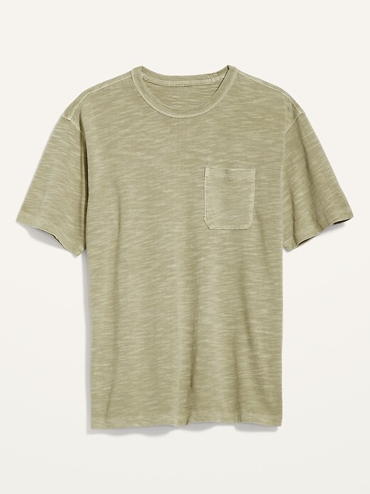 Image number 4 showing, Garment-Dyed Workwear-Pocket Gender-Neutral T-Shirt for Adults