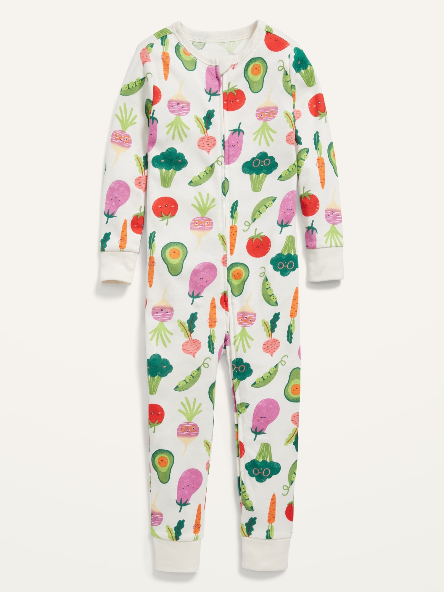 Unisex 1 Way Zip Printed Snug Fit Pajama One Piece for Toddler