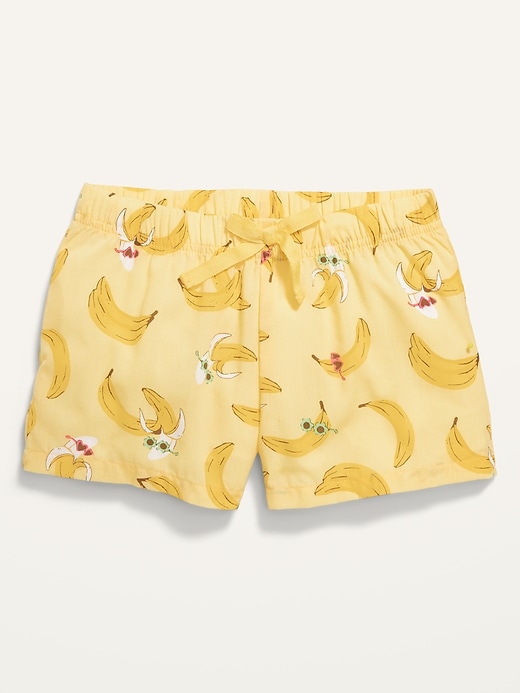 View large product image 1 of 1. Poplin Printed Pajama Boxer Shorts for Girls