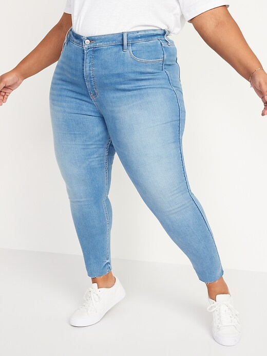 Image number 7 showing, High-Waisted Rockstar 360° Stretch Super-Skinny Cut-Off Ankle Jeans for Women