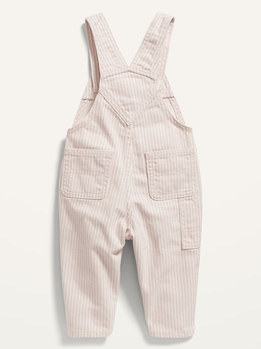 Unisex Pink-Stripe Jean Overalls for Baby | Old Navy