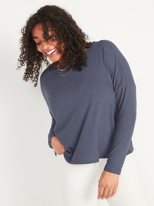 old navy luxe long sleeve tee