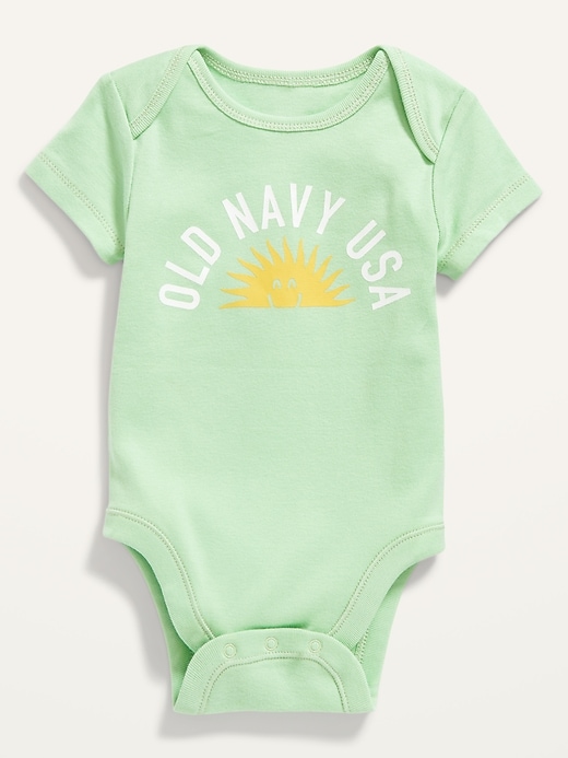 View large product image 1 of 2. Unisex Logo-Graphic Bodysuit for Baby