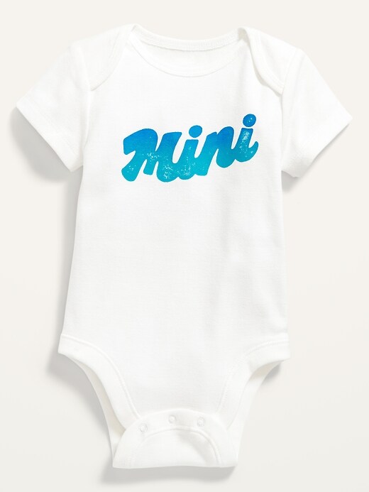 View large product image 1 of 2. Unisex Matching Graphic Bodysuit for Baby