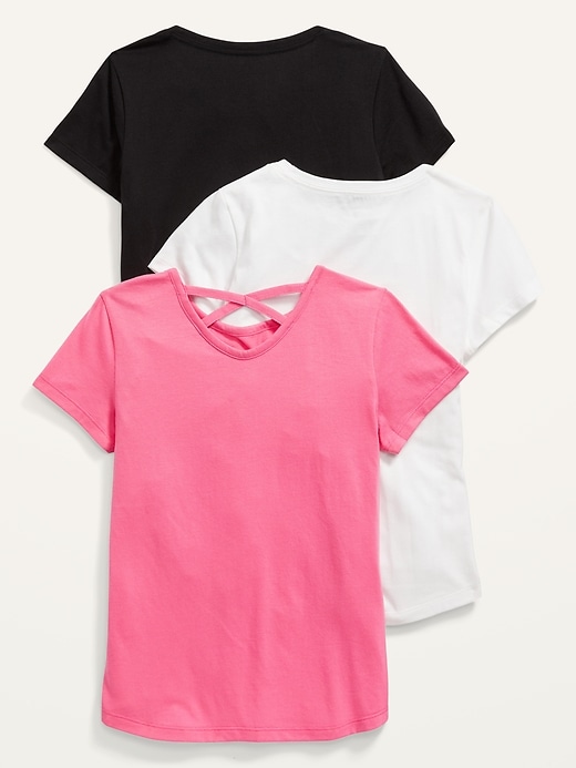 View large product image 2 of 2. Softest Short-Sleeve T-Shirt Variety 3-Pack for Girls