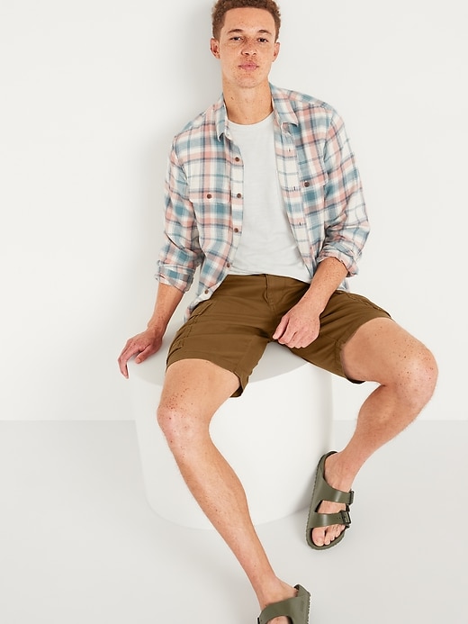 Image number 3 showing, Straight Lived-In Cargo Shorts -- 10-inch inseam
