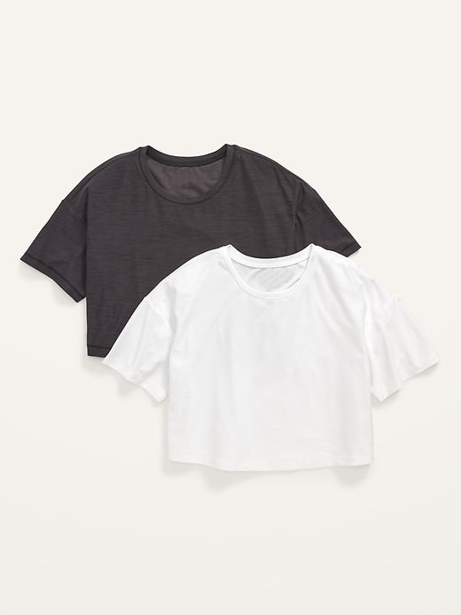 View large product image 1 of 3. Breathe ON Short-Sleeve Cropped Performance T-Shirt 2-Pack for Girls