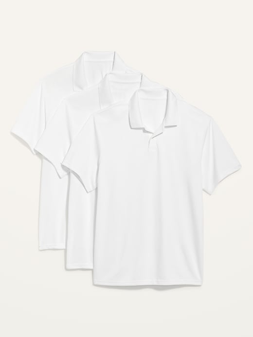 Moisture-Wicking Uniform Polo Shirt 3-Pack for Men