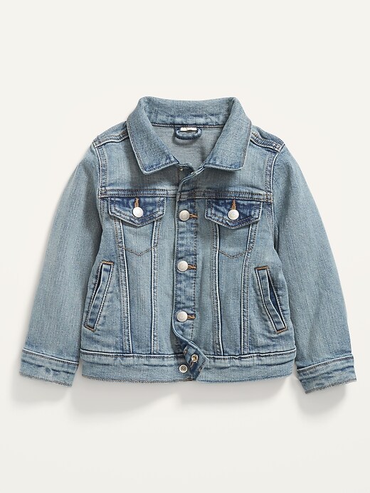 View large product image 1 of 2. Unisex Built-In Flex Jean Jacket for Toddler