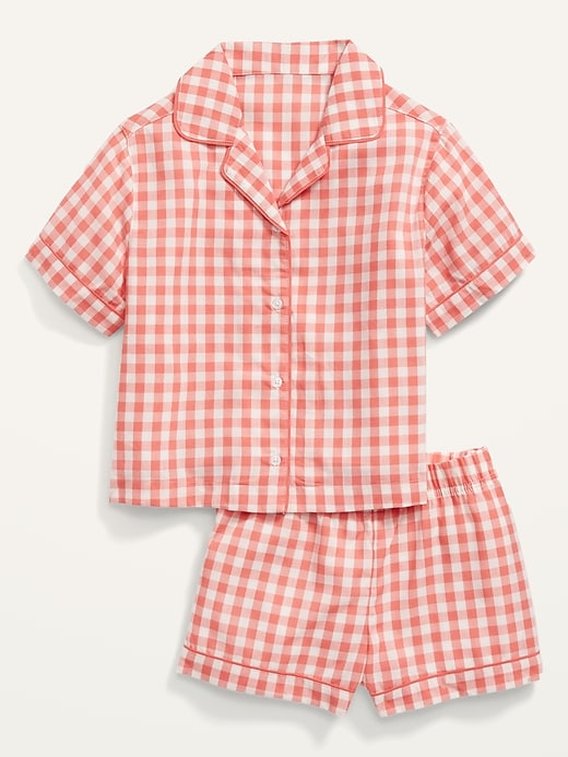 View large product image 1 of 1. Patterned Poplin Pajama Shorts Set for Girls
