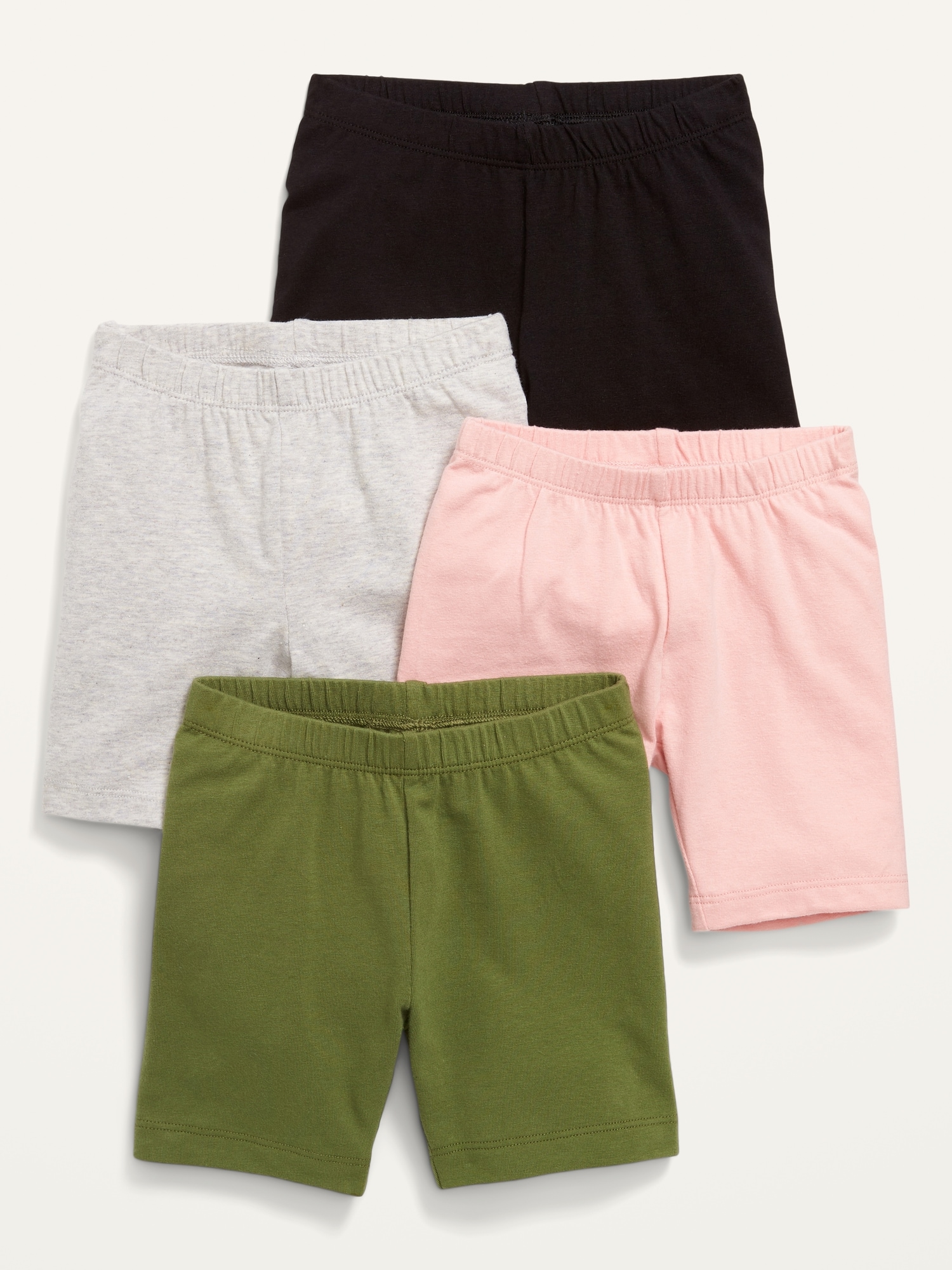 Old Navy Jersey-Knit Biker Shorts 4-Pack for Toddler Girls pink. 1