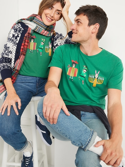 View large product image 1 of 2. Bob's Burgers&#153 Gender-Neutral Holiday Graphic T-Shirt for Adults