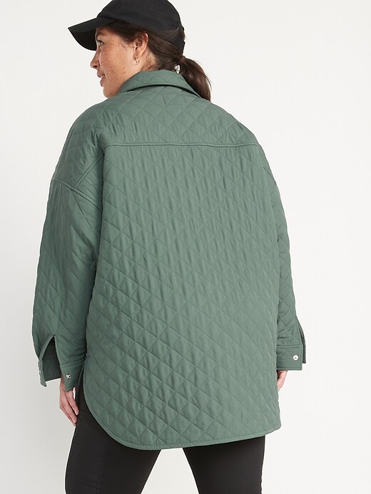 Image number 8 showing, StretchTech Oversized Quilted Shacket