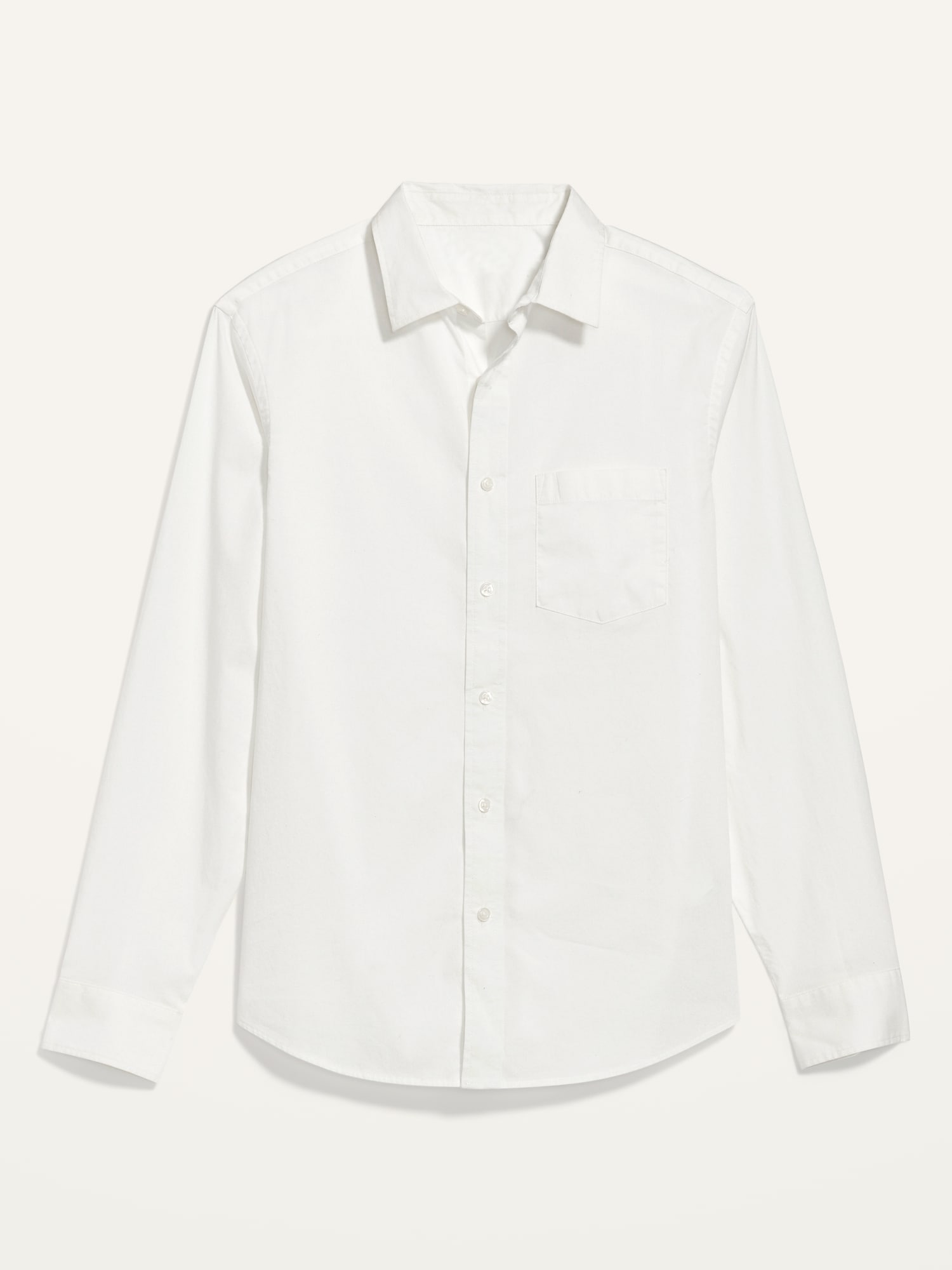 Old Navy Regular-Fit Built-In Flex Everyday Shirt for Men white. 1