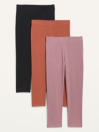 View large product image 3 of 6. High-Waisted Cropped Leggings 3-Pack For Women