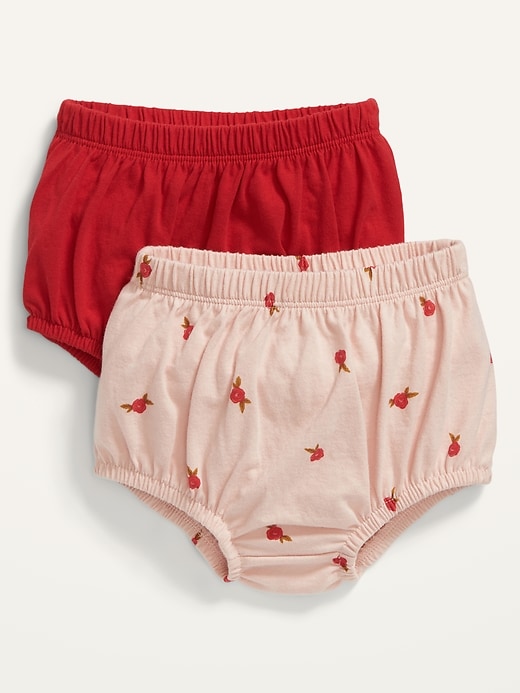 View large product image 1 of 2. Ruffled-Back Jersey-Knit Bloomers 2-Pack for Baby