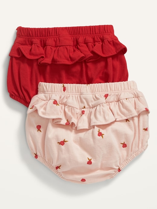 View large product image 2 of 2. Ruffled-Back Jersey-Knit Bloomers 2-Pack for Baby