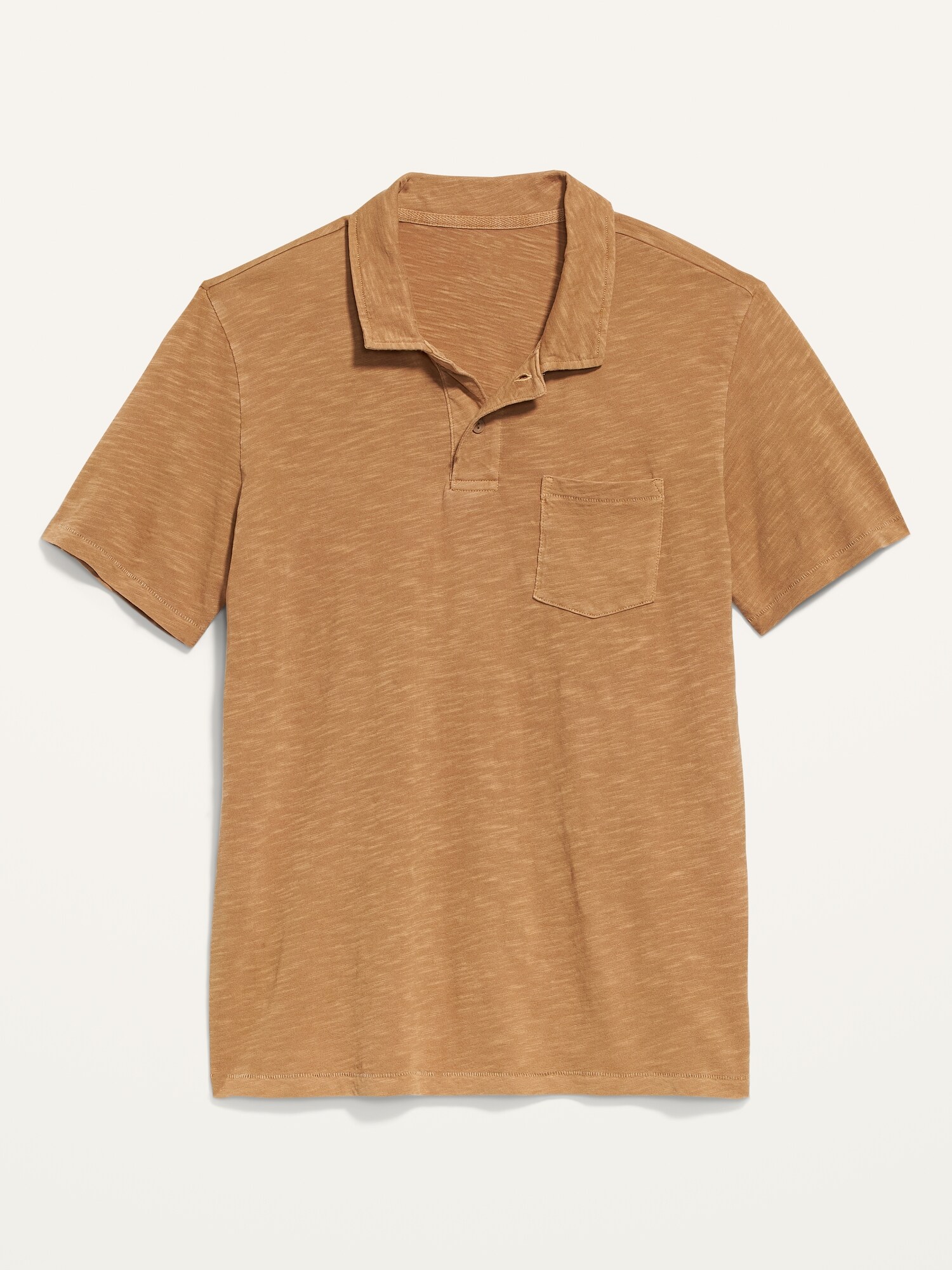 Vintage Garment-Dyed Slub-Knit Polo Shirt for Men | Old Navy