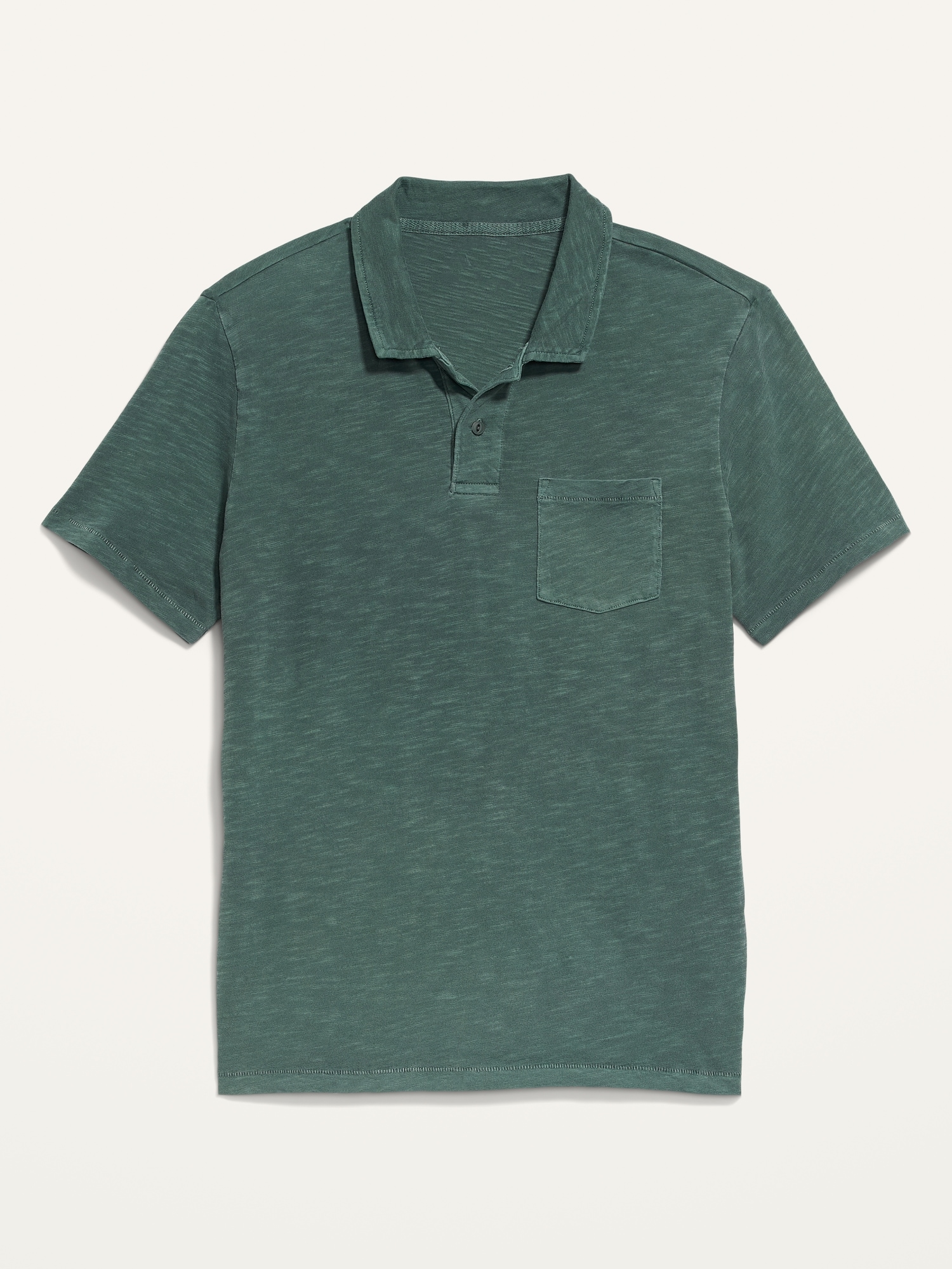 Vintage Garment-Dyed Slub-Knit Polo Shirt for Men | Old Navy