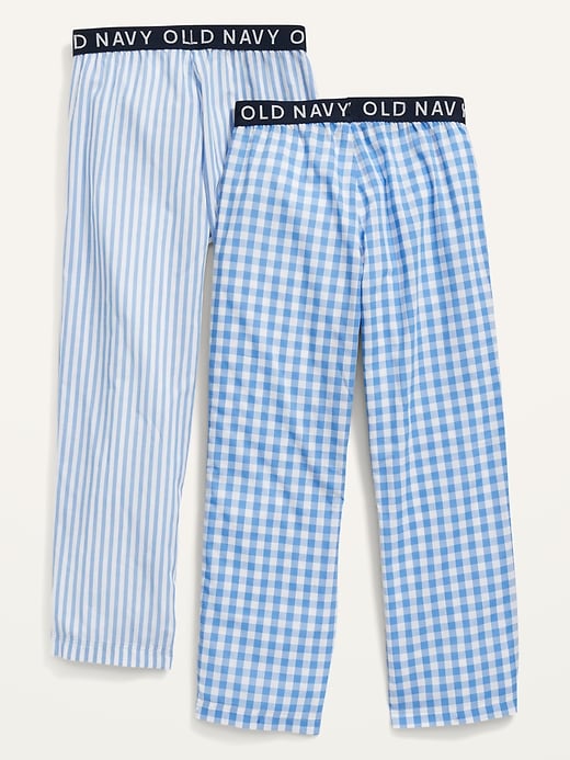 Patterned Poplin Pajama Pants 2-Pack for Boys