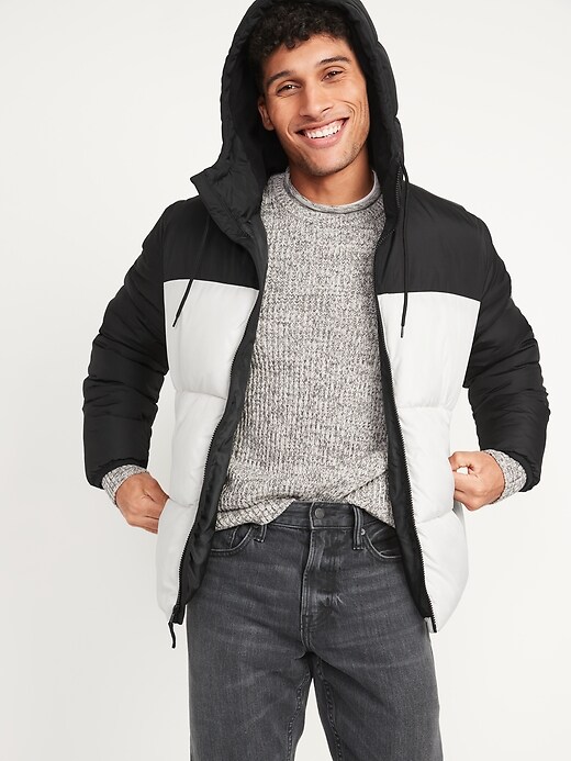 FrostFree WaterResistant Hooded GenderNeutral Puffer Jacket for