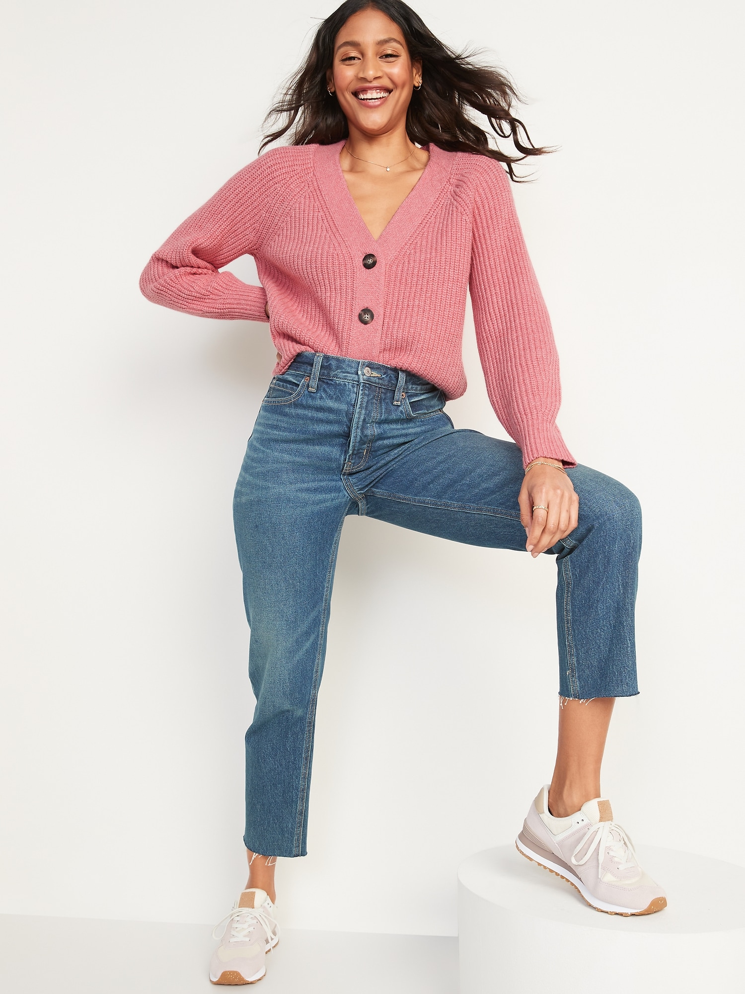 Brushed Shaker-Stitch Cardigan Sweater for Women | Old Navy