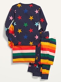 View large product image 3 of 3. Gender-Neutral 4-Piece Snug-Fit Pajama Set for Kids
