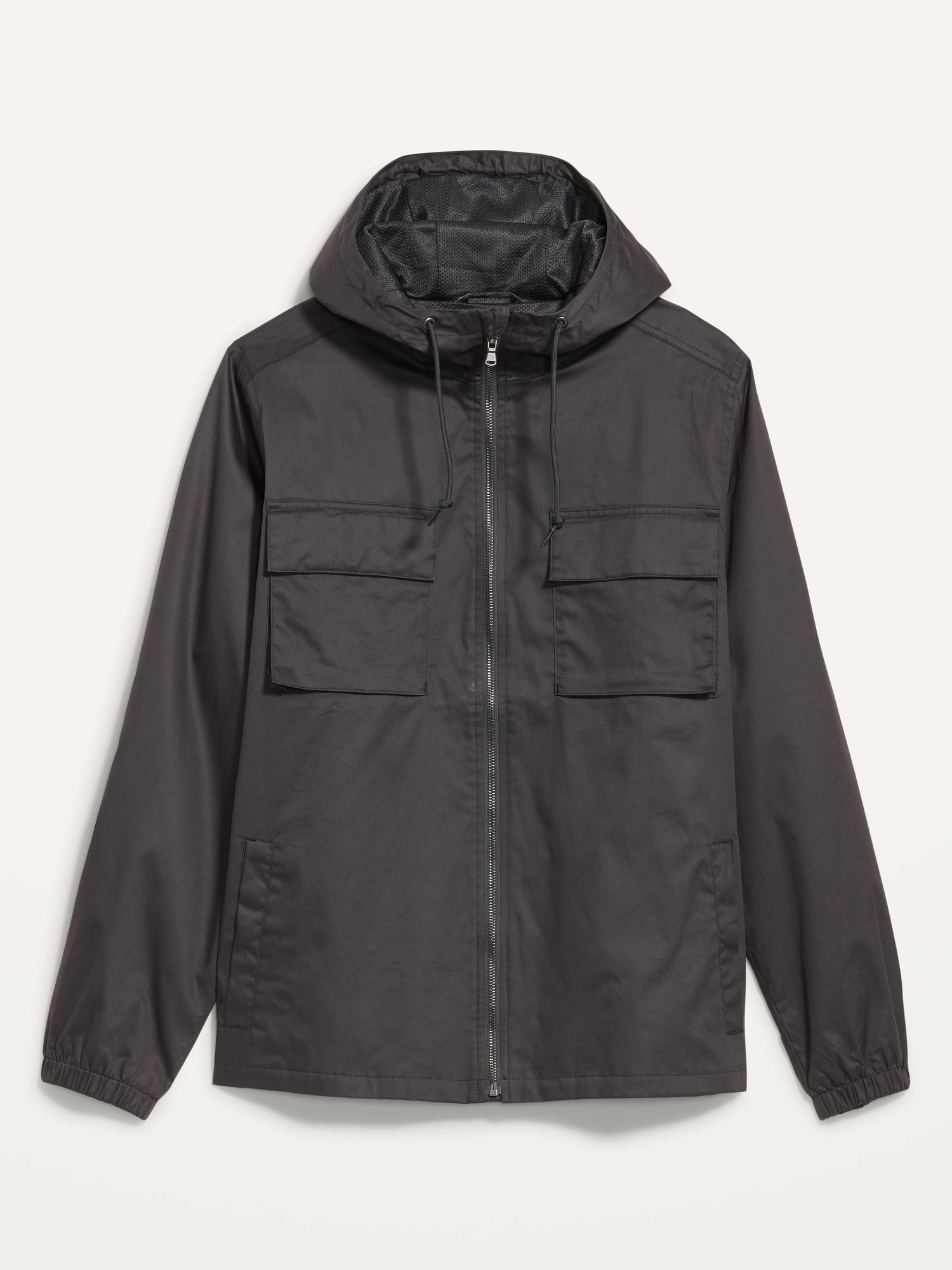 Hooded Twill Utility Zip Jacket for Men | Old Navy