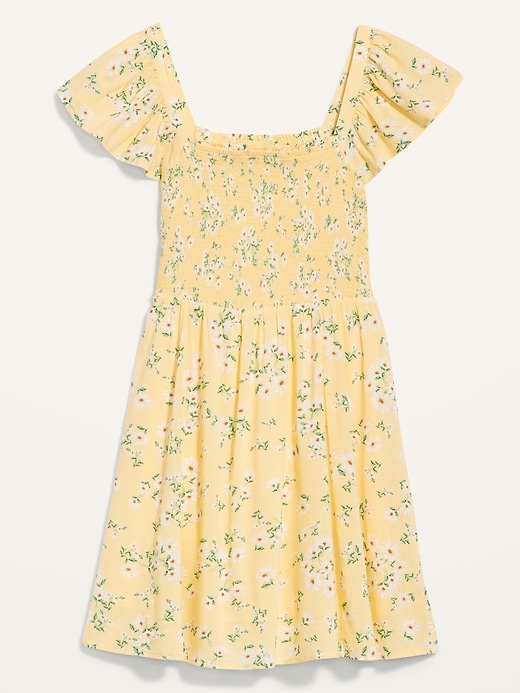 Image number 4 showing, Fit & Flare Flutter-Sleeve Smocked Mini Dress for Women