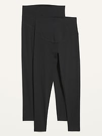 Image number 1 showing, Maternity Full-Panel Leggings 2-Pack