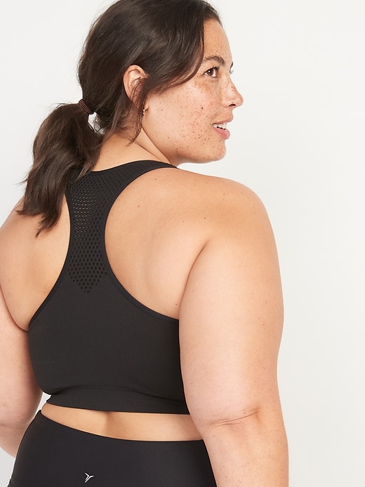 Image number 6 showing, Light Support Seamless Racerback Sports Bra 2X-4X