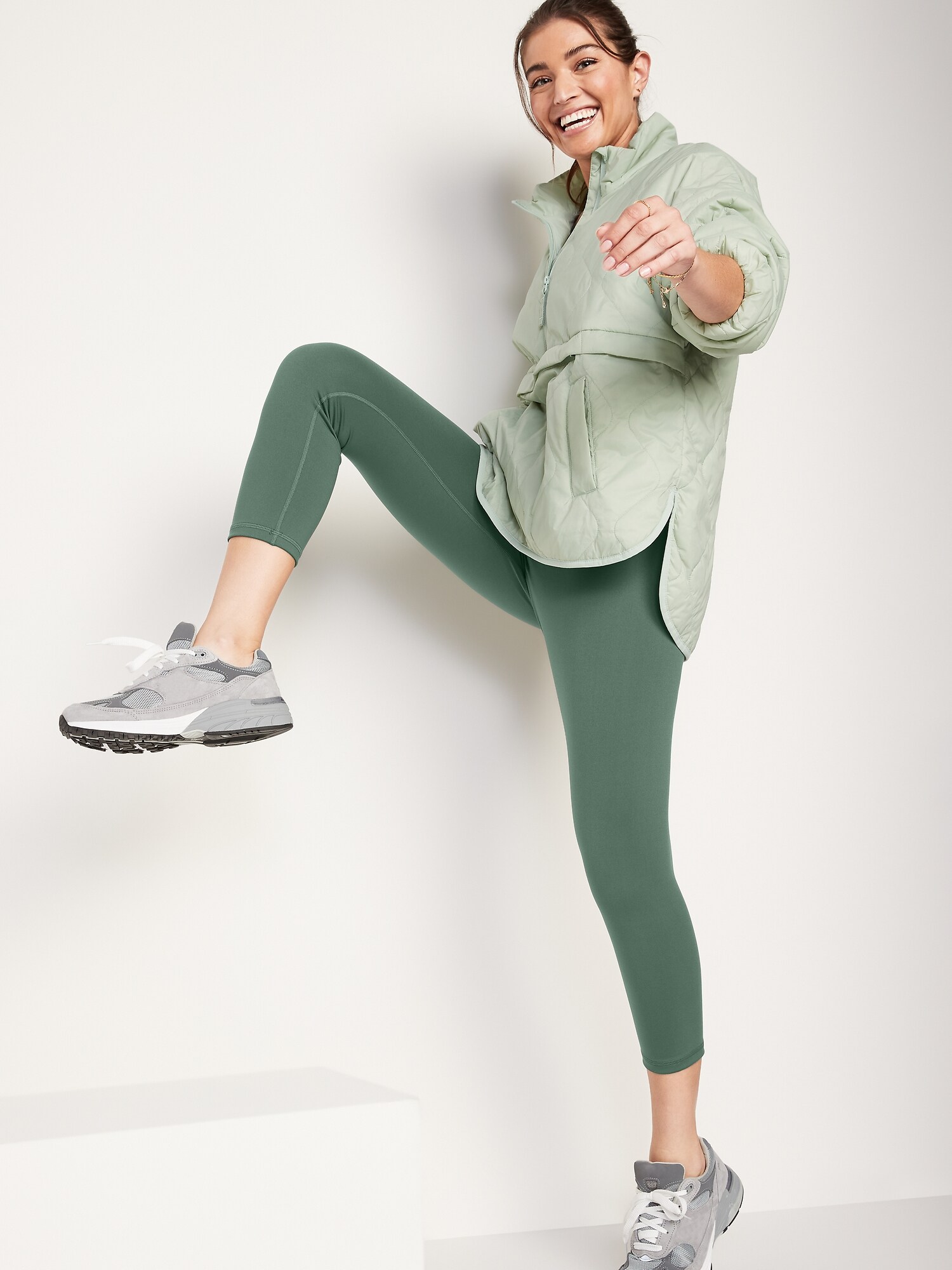 High-Waisted PowerPress Crop Leggings 