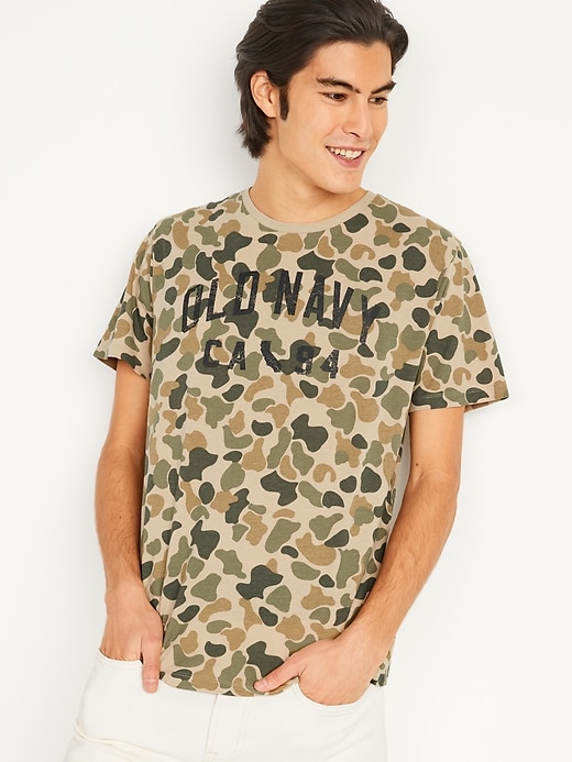 Image number 1 showing, Camo Logo-Graphic T-Shirt