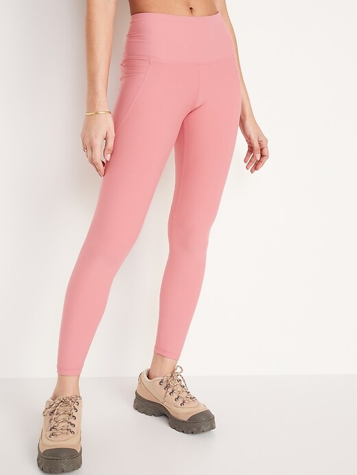 Image number 5 showing, High-Waisted PowerSoft 7/8-Length Side-Pocket Leggings For Women