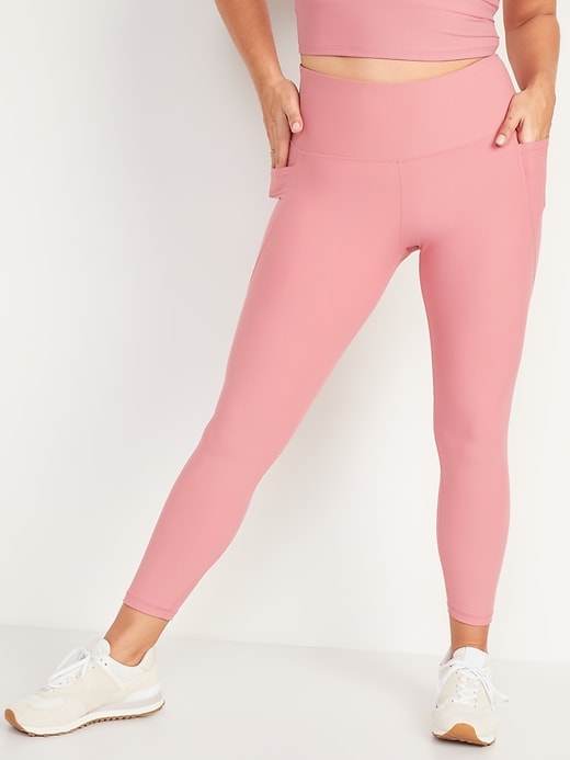 Image number 1 showing, High-Waisted PowerSoft 7/8-Length Side-Pocket Leggings For Women
